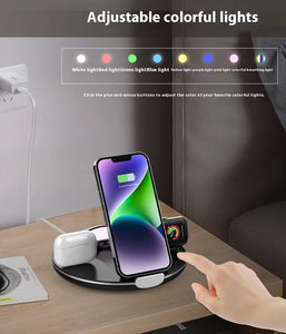 Vertical Three-in-one Wireless Charger & Phone Holder