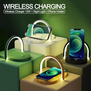3 In 1 Foldable Wireless Charger Night Light